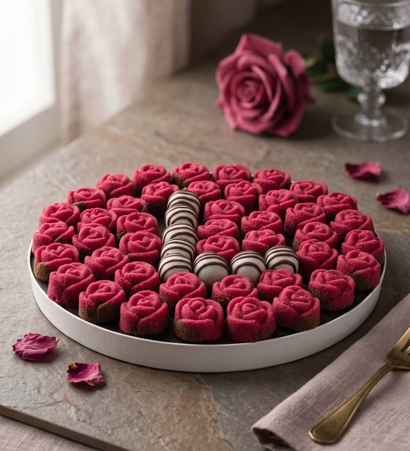 Harfli ve 40'lı Kırmızı Gül Kekli Lezzet Dünyası